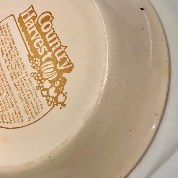 Quiche Lorraine Dish Country Harvest 11” with Recipe on it - Preowned - Picture 7 of 8